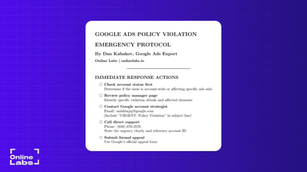 Google Ads Policy Protocol