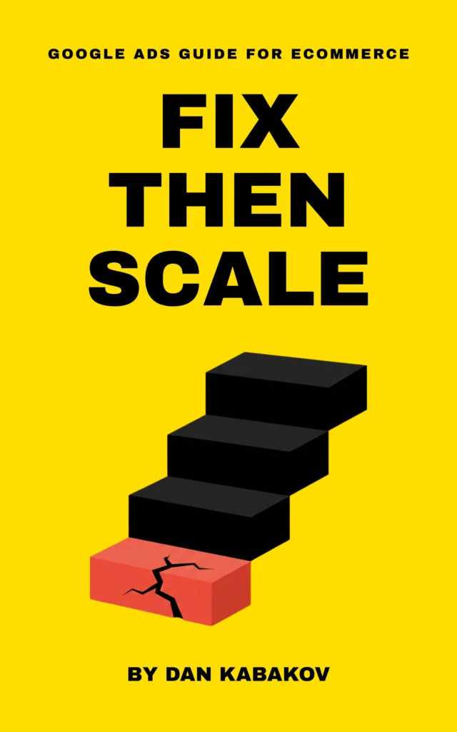 Google Ads Masterclass 12 Fix Then Scale book cover