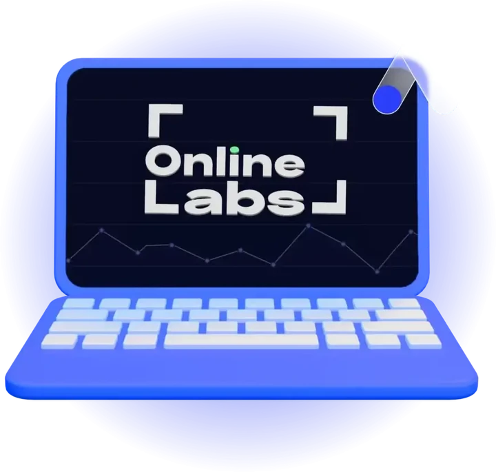 Google Ads Masterclass 6 Online Labs course platform on a laptop
